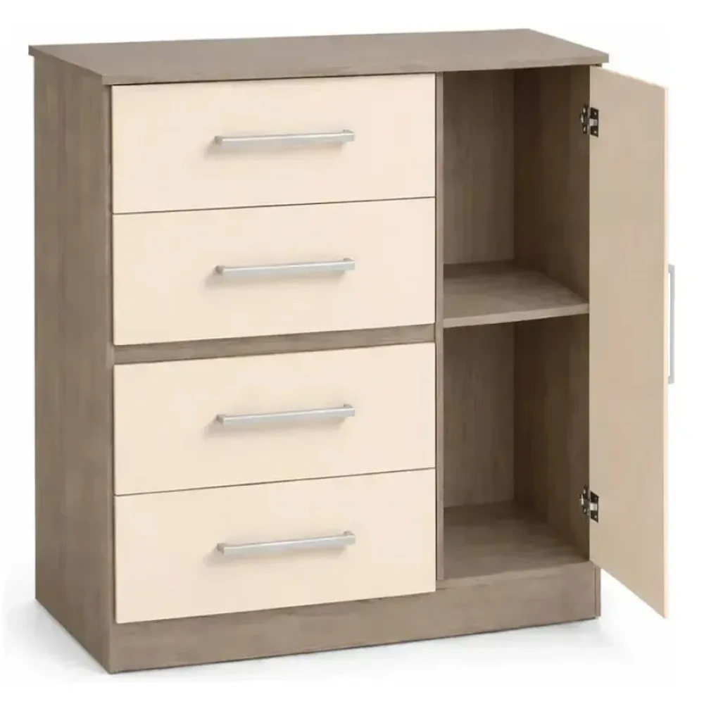 COMODA MAXIMO 1 PTA 4 CAJ.GOLDEN/OREGON (1140x1000x485)mm