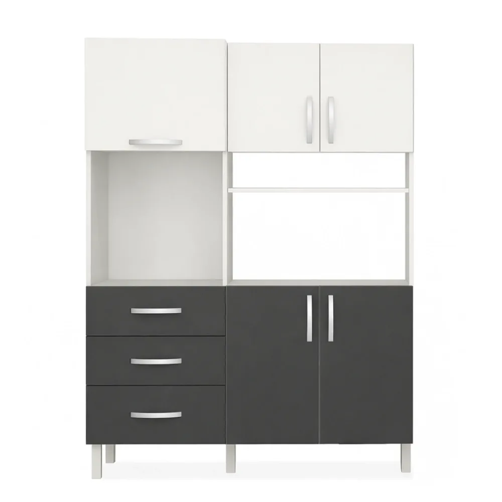 KIT DE COCINA MAXIMO 5PZAS 3 C GRAFITO/BCO
