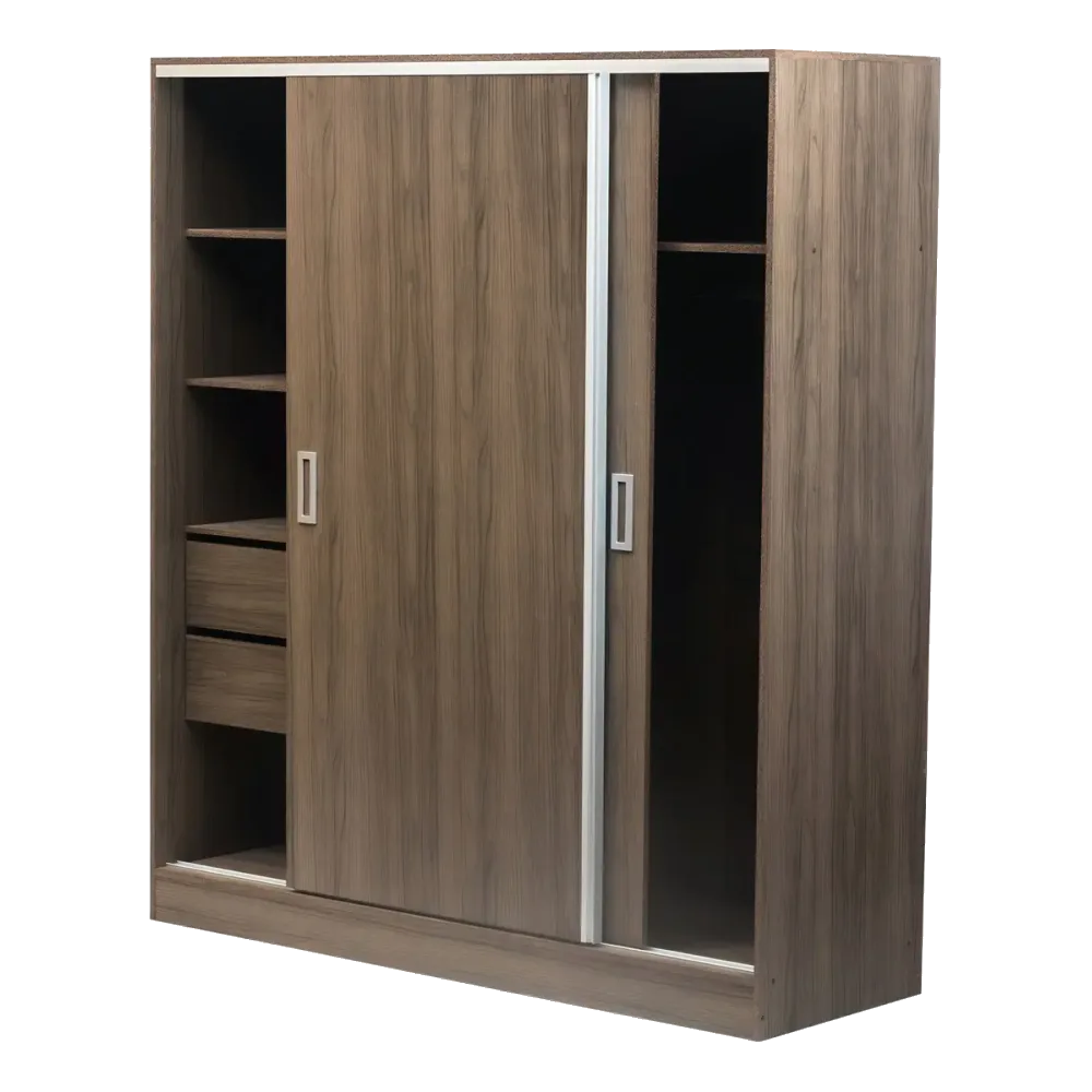 ROPERO MAXIMO VENEZIA 2PTAS CORRED. NOGAL (2075 x 1500 x 585 mm)