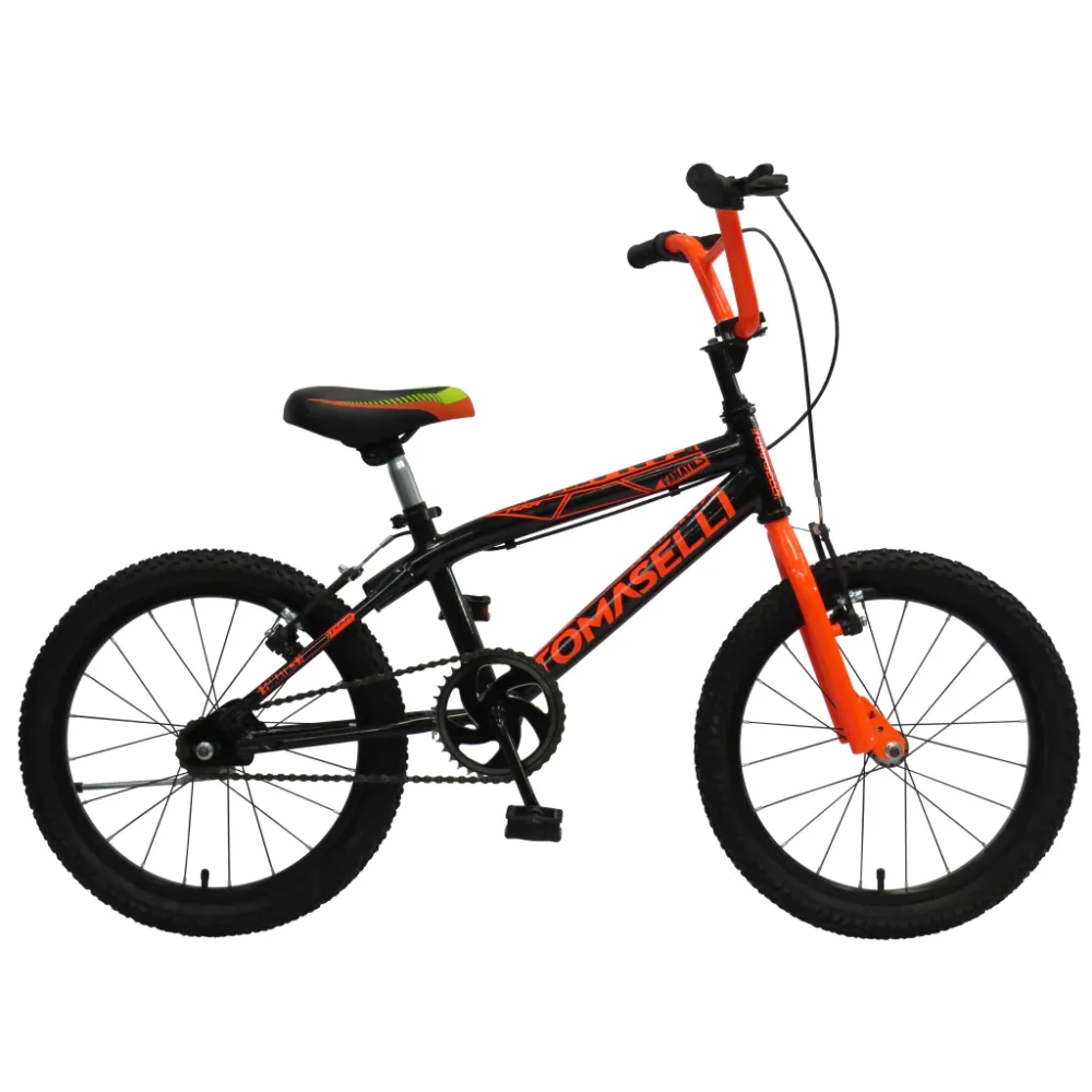 BICI.TOMASELLI FANATICS R16 NARANJA7 NEGRO