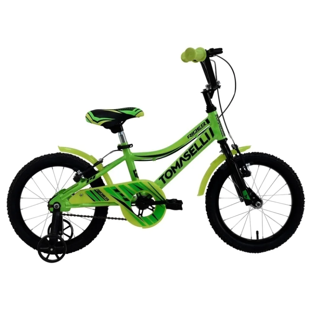 BICI.TOMASELLI RYDER R14 VERDE NEGRO AMARILLO