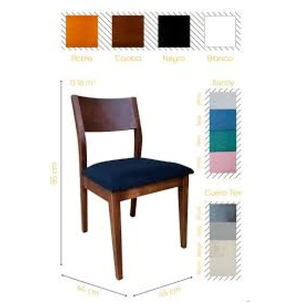 SILLA OPRANDI JOAQUINA NEGRA TAP. CUEROTEX BEIGE