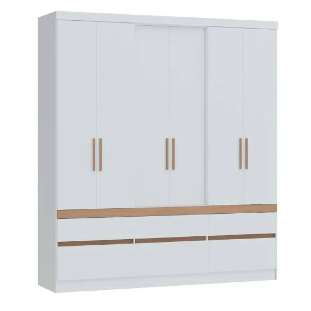ROPERO DELOS CRONOS 6PTAS 3268ABL BLANCO LINE