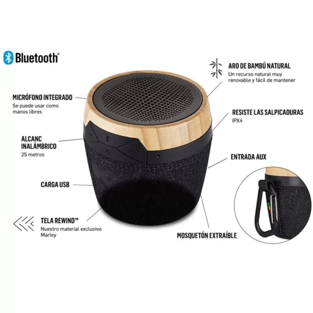 PARLANTE MINI BLACK EM-JA007-SB — imagen 2