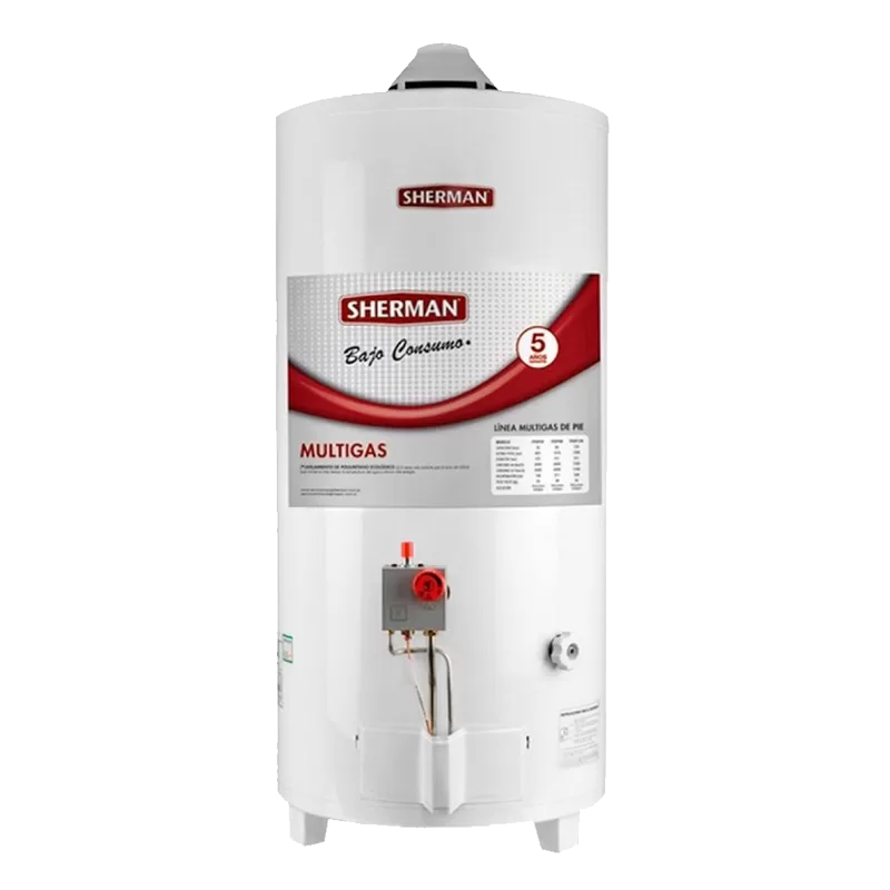 TERMOTANQUE SHERMAN TPGP080MSH13 GAS 80L. C.S/PIE
