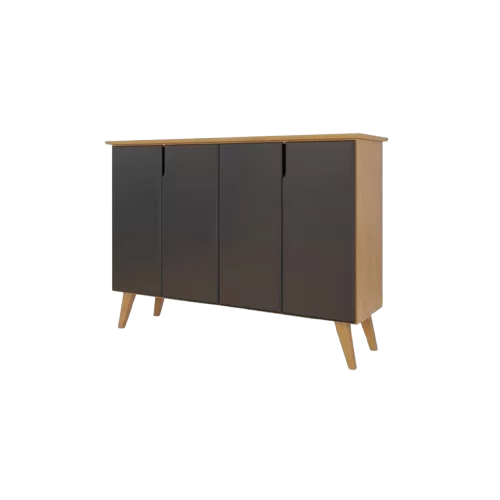 VAJILLERO INMACOL MEDITERRANEO 4TAS MIEL/NEGRO (144-1)