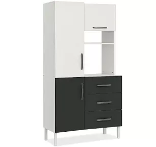 KIT DE COCINA MAXIMO 3PZAS 3 C GRAFITO/BCO MATE