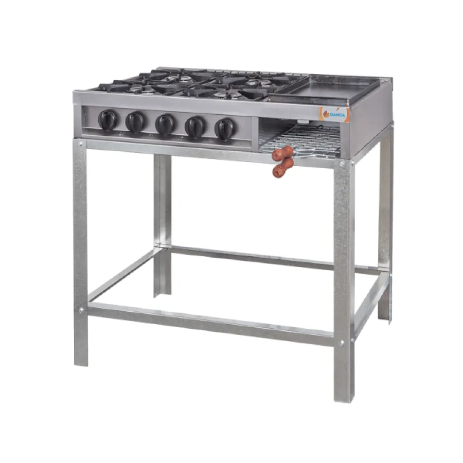 ANAFE DANDA MULTIPLE 4 HORNALLAS Y PLANCHA CON BASE 508A