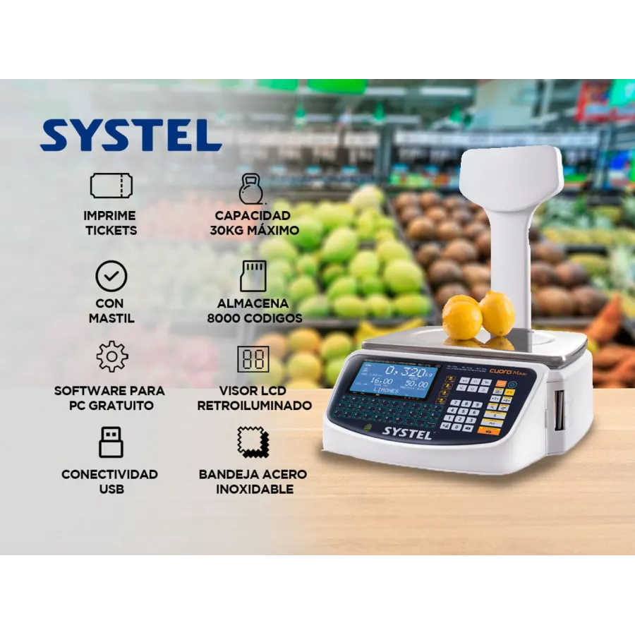 BALANZA SYSTEL CUORA MAX ST30 KG S/MASTIL