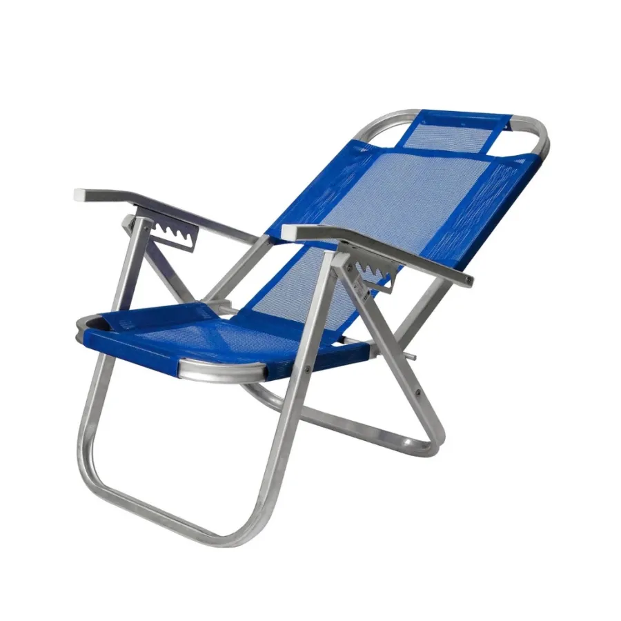 REPOSERA BTF CAD0328 DE ALUMINIO IPANEMA 5 POSICIONES AZUL