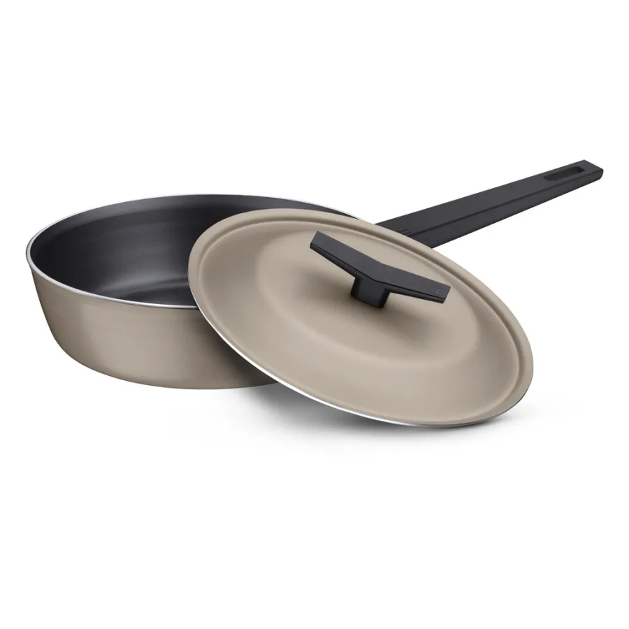 SARTEN TRAMONTINA 28374/324 SPEZIA 24CM INDUCCION ARENA C/TAPA