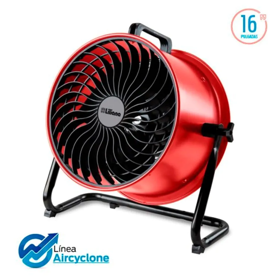 VENTILADOR LILIANA VTHD16R ROJO TURBO 16" PIE PARED TECHO