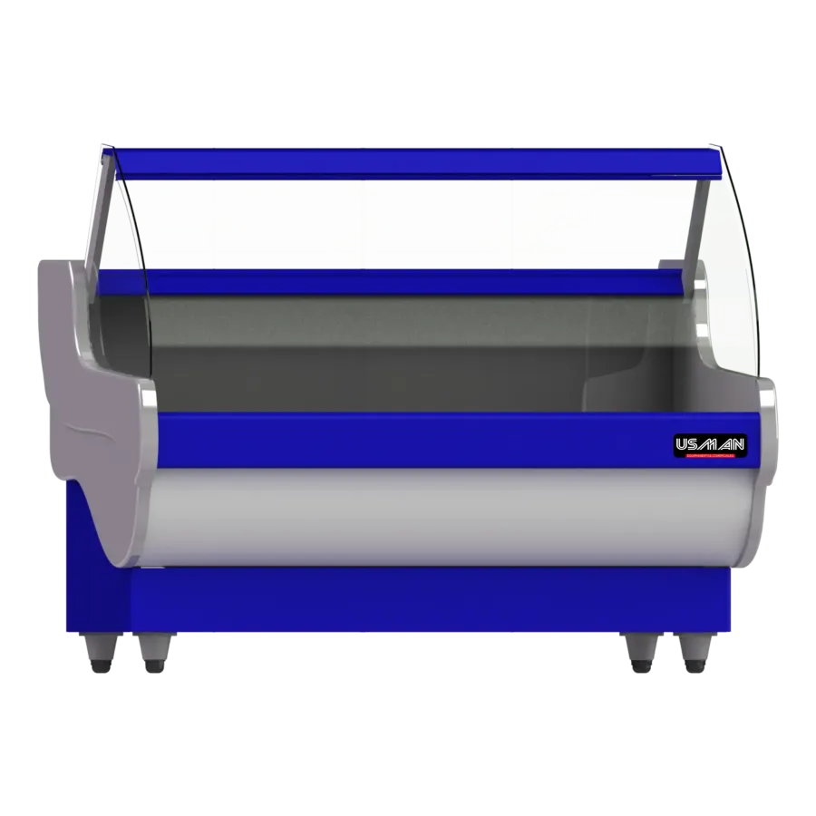 VITRINA USMAN PIKY 1500 ACERO V. CURVO - EQUIPADA A4390