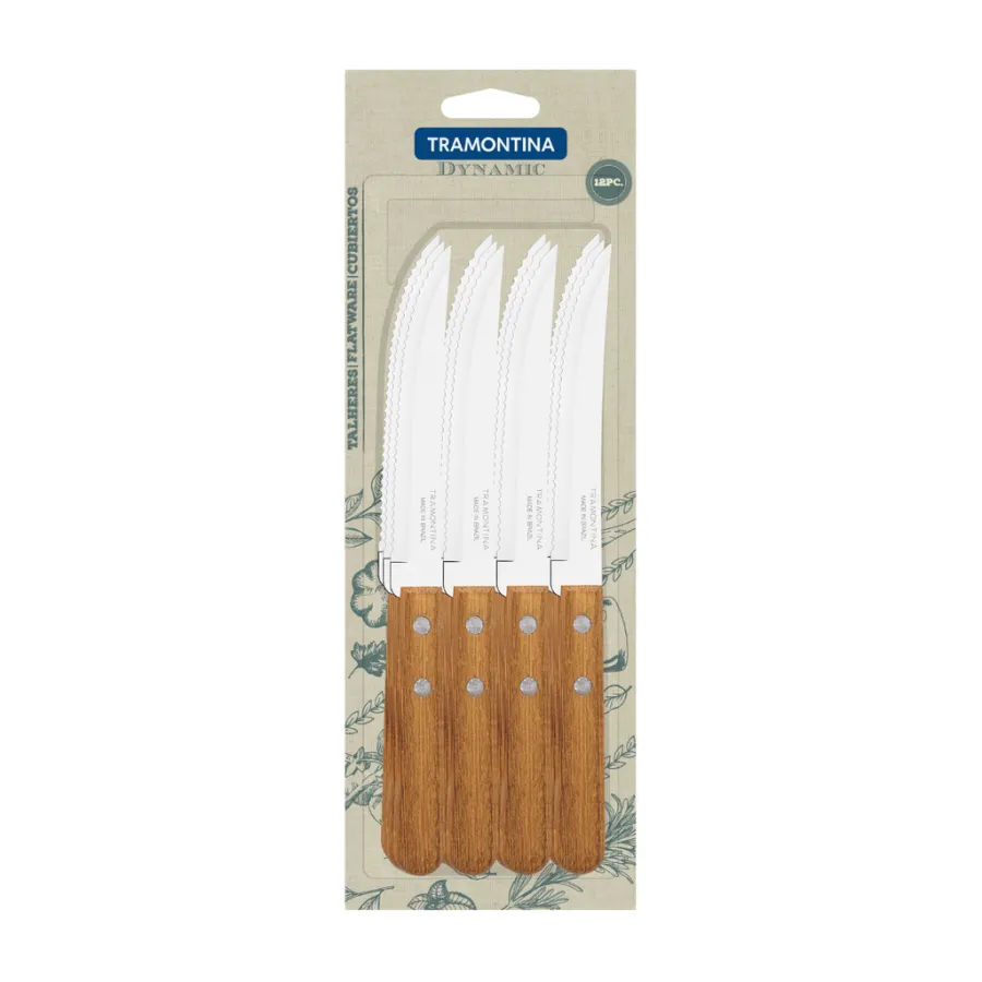 CUCHILLO P/ASADO TRAMONTINA 22300/905 DYNAMIC 12PZS